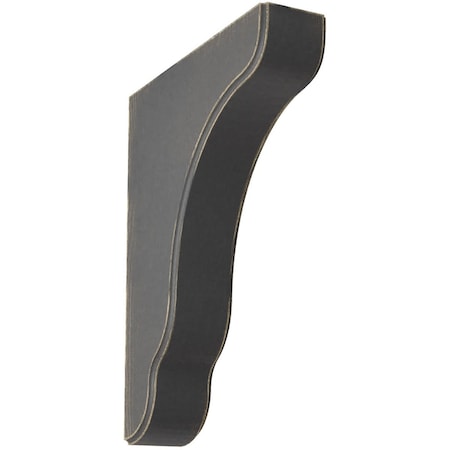 Ekena Millwork 1 3/4"W x 7 1/4"D x 9 1/2"H Plymouth Wood Vintage Decor Bracket, Black BKTWD02X07X10PLBL